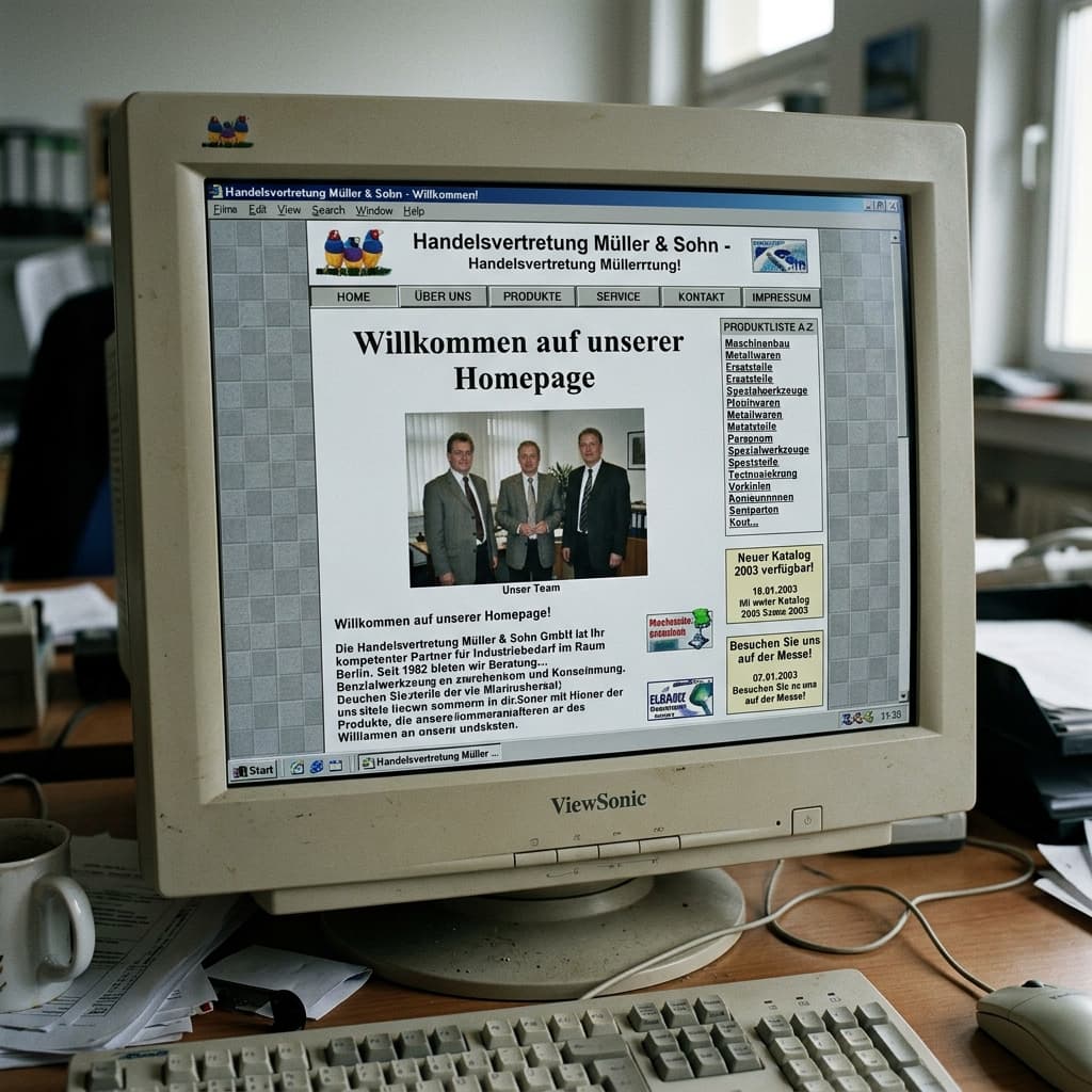 Vorher: Veraltete Website